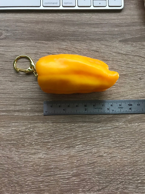 Bell Pepper Keychain Yellow