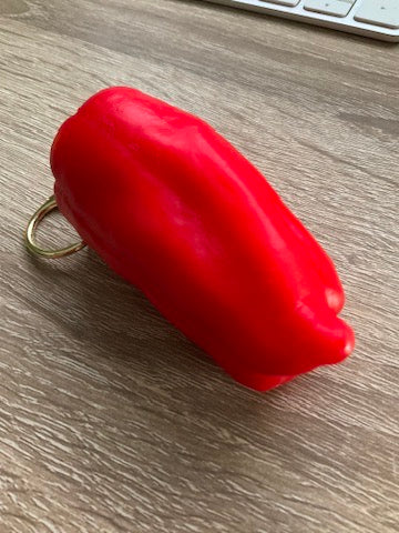 Bell Pepper Keychain Red