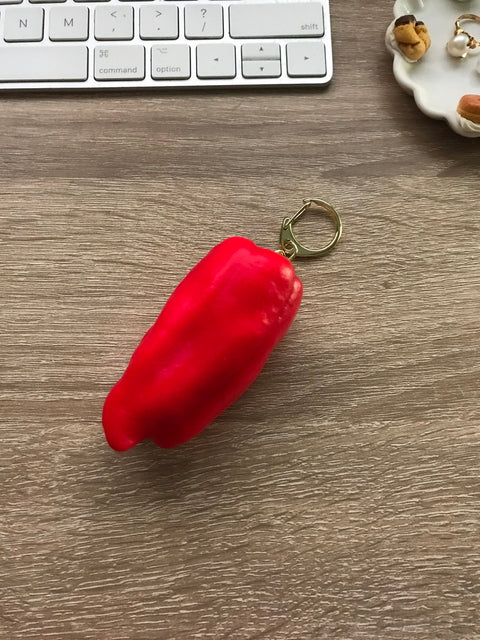 Bell Pepper Keychain Red