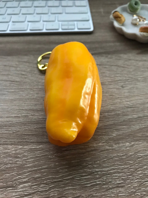 Bell Pepper Keychain Yellow