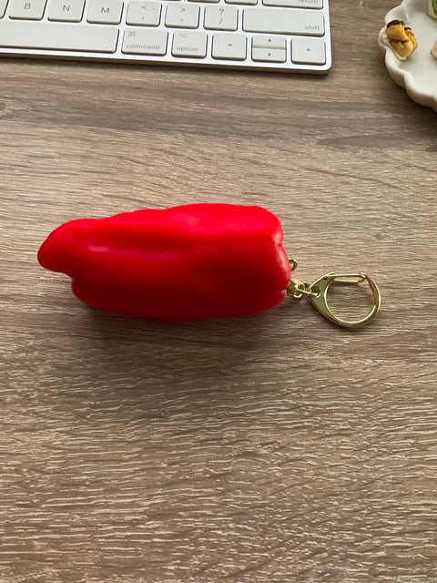 Bell Pepper Keychain Red