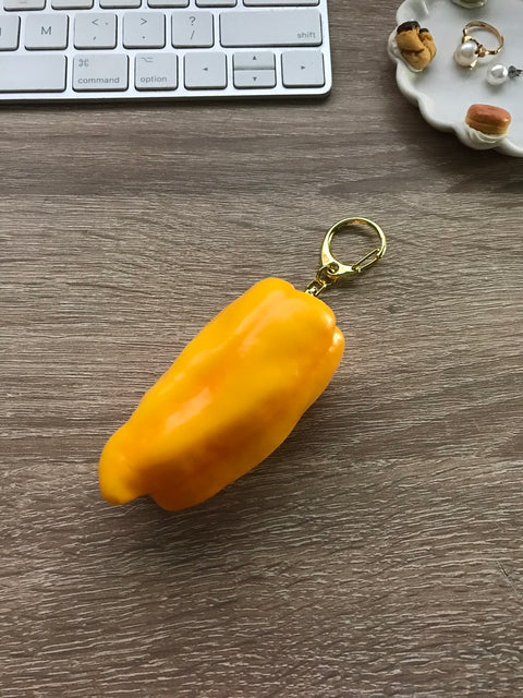 Bell Pepper Keychain Yellow