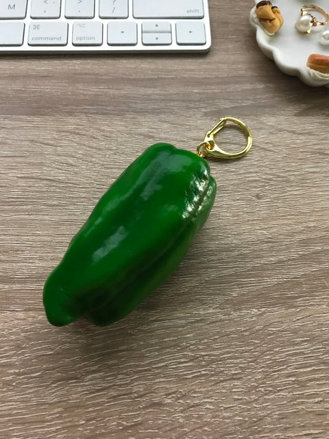 Bell Pepper Keychain Green