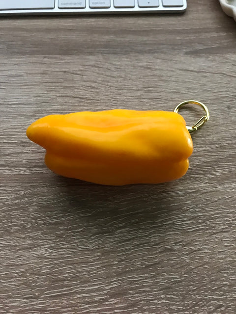 Bell Pepper Keychain Yellow