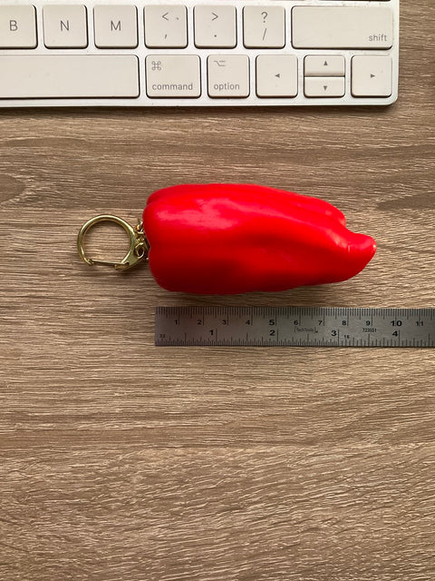 Bell Pepper Keychain Red