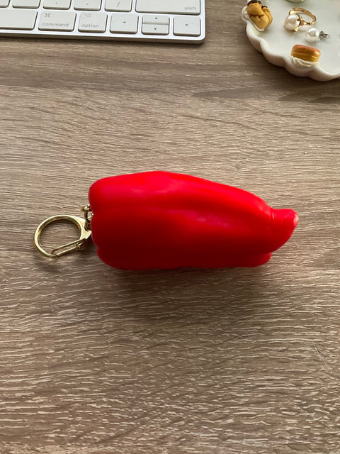 Bell Pepper Keychain Red