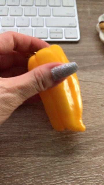 Bell Pepper Keychain Yellow