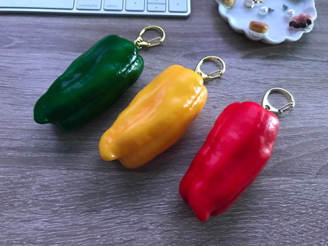 Bell Pepper Keychain Red