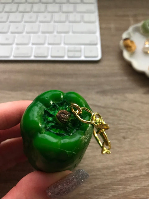 Bell Pepper Keychain Green