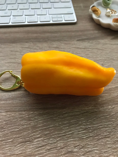 Bell Pepper Keychain Yellow