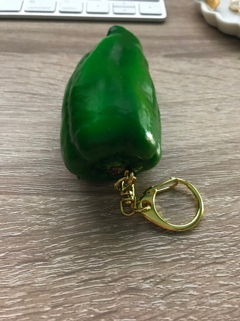 Bell Pepper Keychain Green