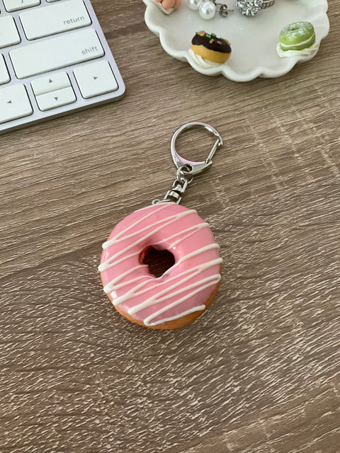 Donut Keychain Strawberry