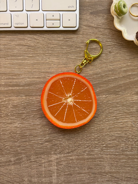 Orange Keychain Slice