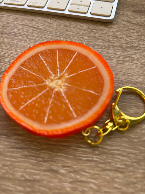 Orange Keychain Slice