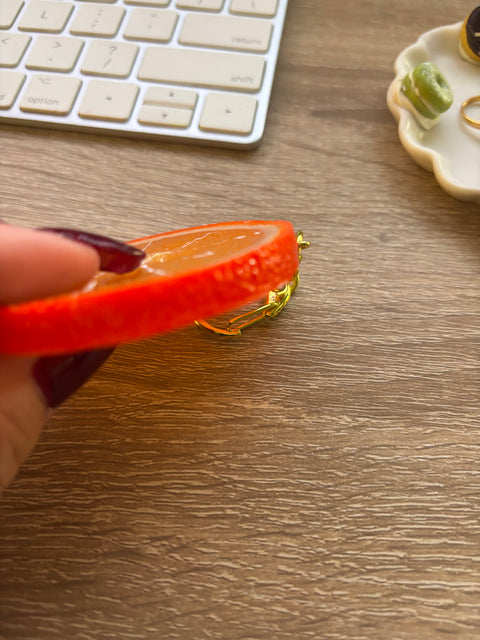 Orange Keychain Slice