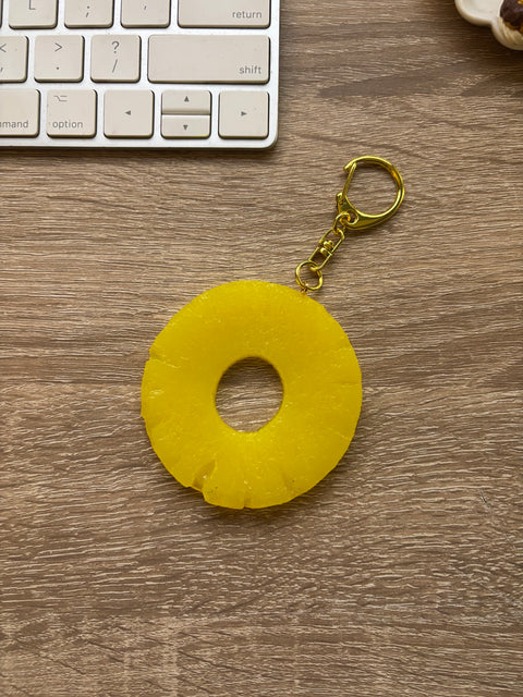 Pineapple Canned Slice Keychain