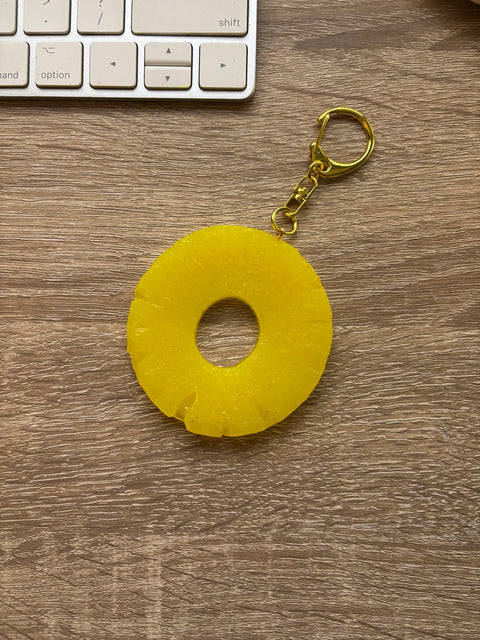 Pineapple Canned Slice Keychain
