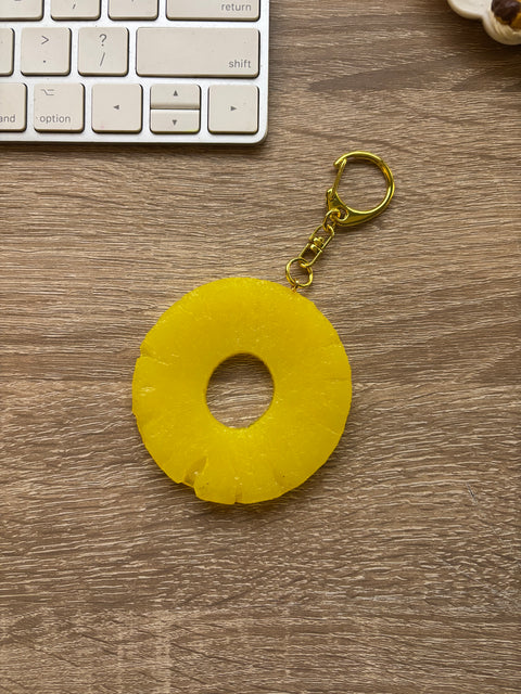 Pineapple Canned Slice Keychain