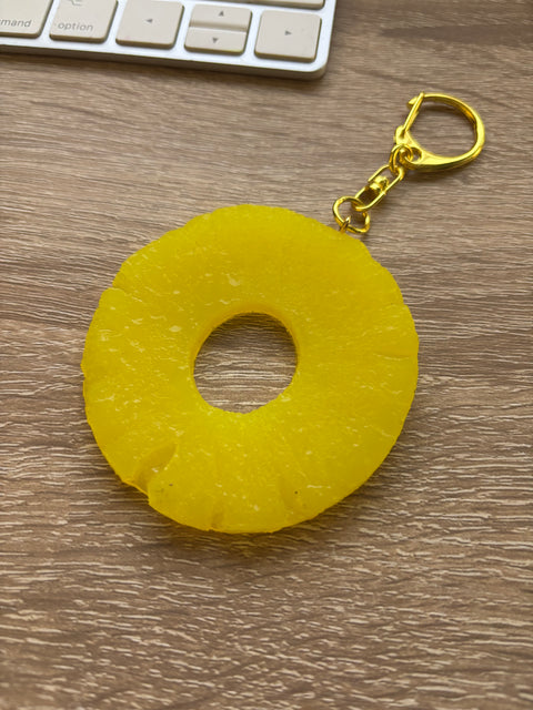 Pineapple Canned Slice Keychain