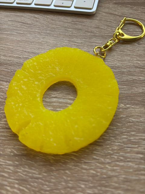Pineapple Canned Slice Keychain