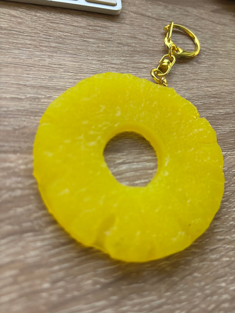 Pineapple Canned Slice Keychain