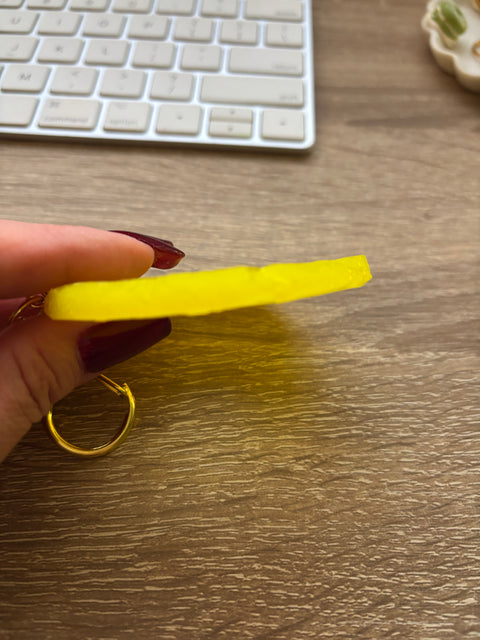 Pineapple Canned Slice Keychain