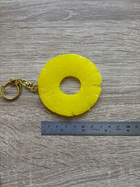 Pineapple Canned Slice Keychain