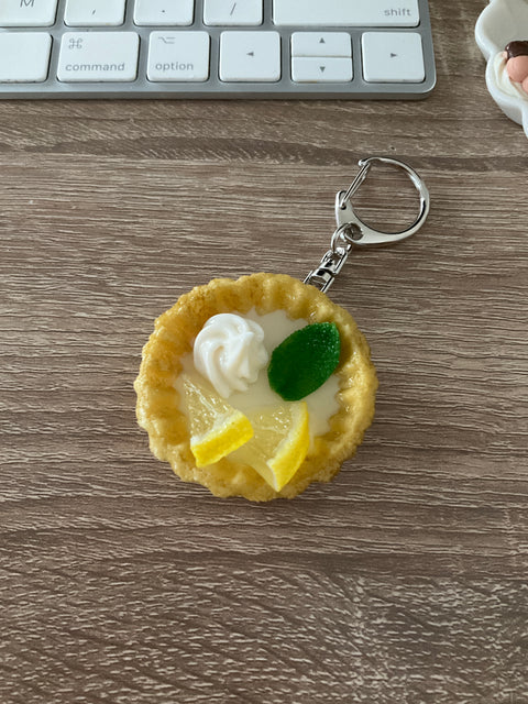 Fruit Tart Keychain Lemon