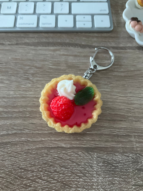 Fruit Tart Keychain Strawberry