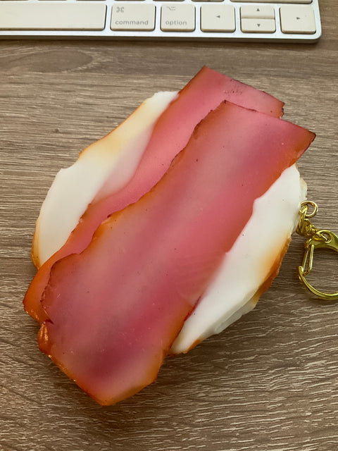 Sunny Side-Up Egg Keychain with Bacon A