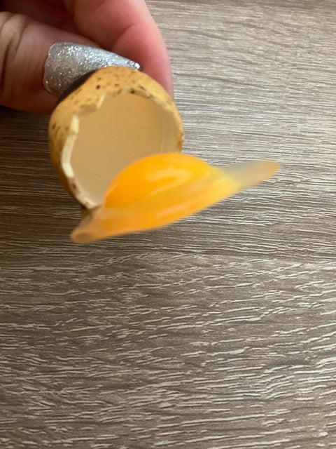 Cracked Quail Egg Keychain