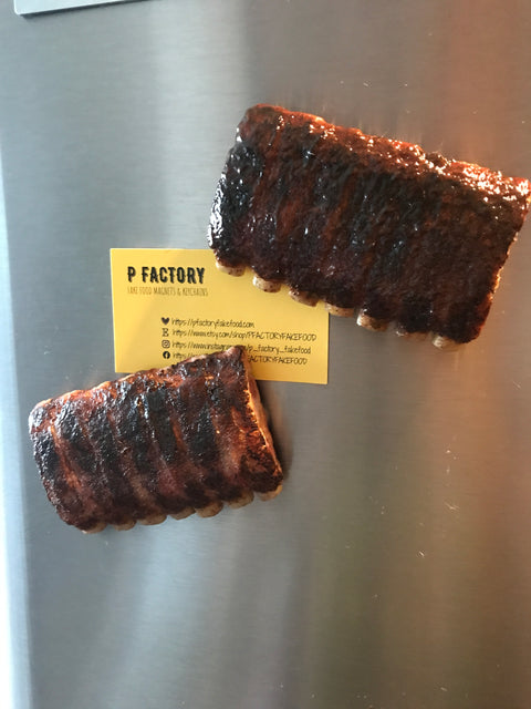 Barbecue Spare Ribs with Sauce Magnet, BBQ Magnet