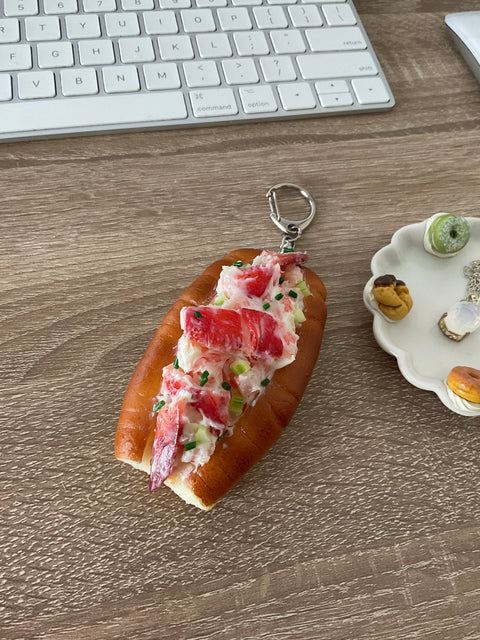 New England Lobster Roll Keychain