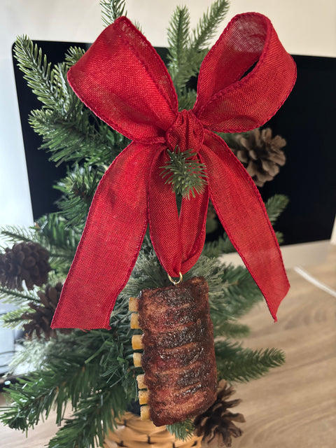 Barbecue Spare Ribs without Sauce Ornament (Dry Rub Version), BBQ Ornament