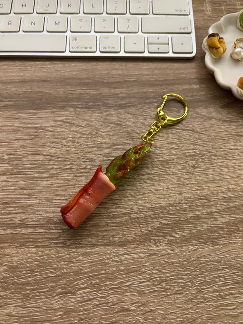Bacon-Wrapped Asparagus Keychain
