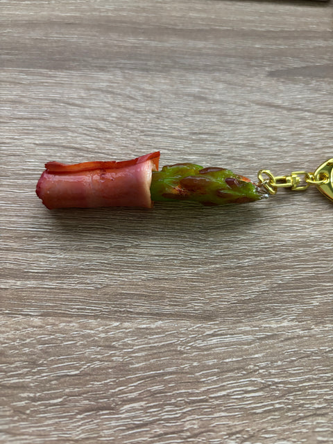 Bacon-Wrapped Asparagus Keychain