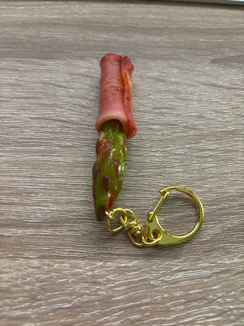 Bacon-Wrapped Asparagus Keychain