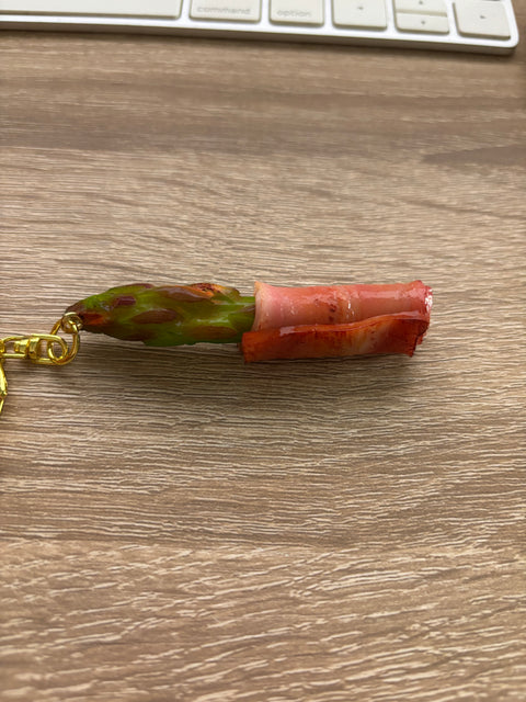 Bacon-Wrapped Asparagus Keychain