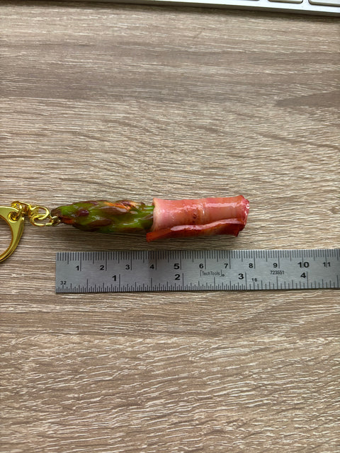 Bacon-Wrapped Asparagus Keychain