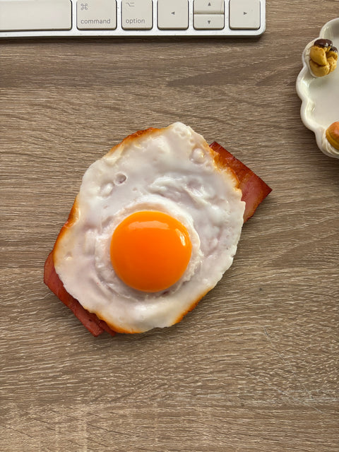 Sunny Side-Up Egg Magnet with Bacon A