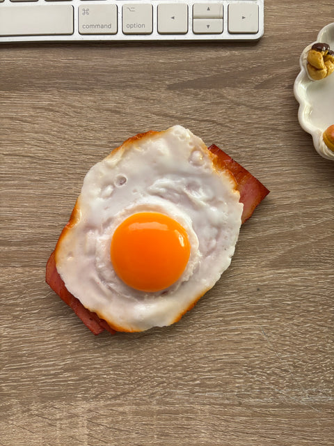Sunny Side-Up Egg Magnet with Bacon A