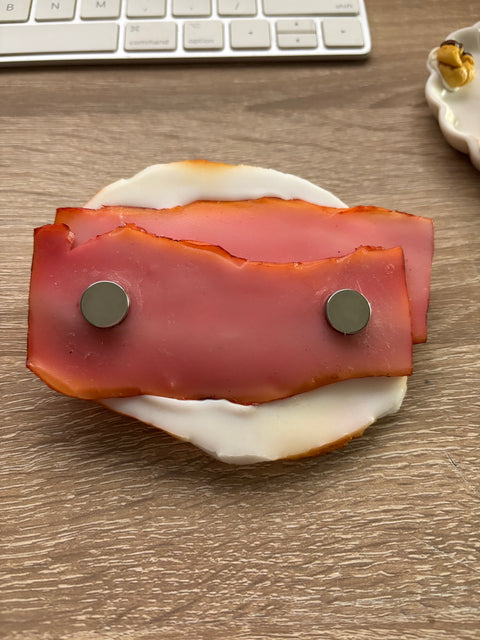 Sunny Side-Up Egg Magnet with Bacon A