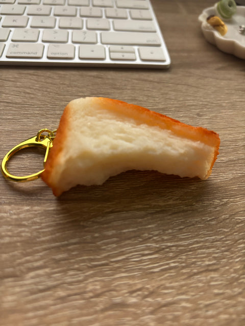 Bitten Loaf Bread Keychain