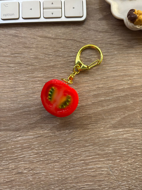Cherry Tomato Keychain Half