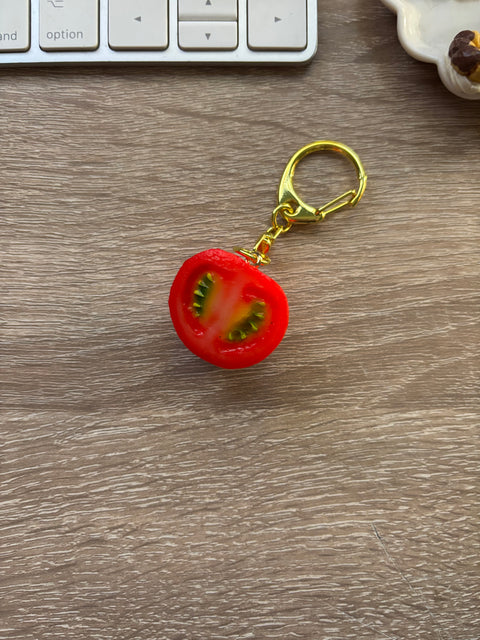 Cherry Tomato Keychain Half
