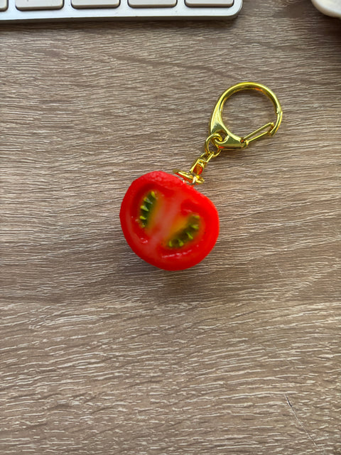 Cherry Tomato Keychain Half