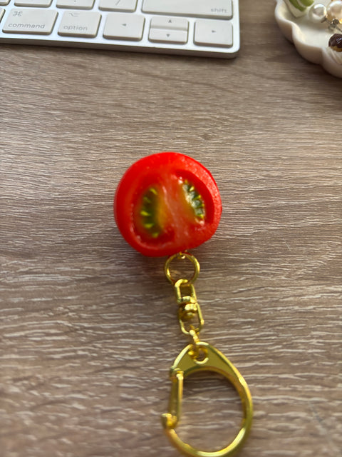 Cherry Tomato Keychain Half