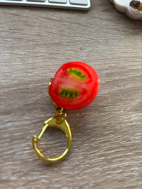 Cherry Tomato Keychain Half