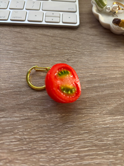 Cherry Tomato Keychain Half
