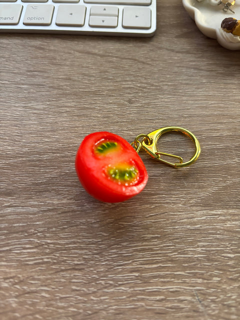 Cherry Tomato Keychain Half